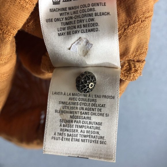 Anthropologie Akemi & Kin Orange Cotton Blouse Size Small - Picture 5 of 7